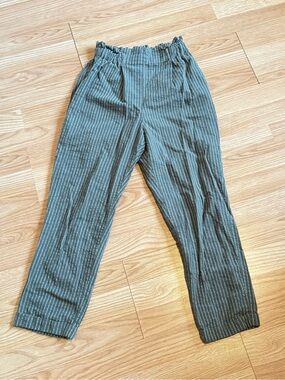 Sienna Sky Green Striped Linen Pants